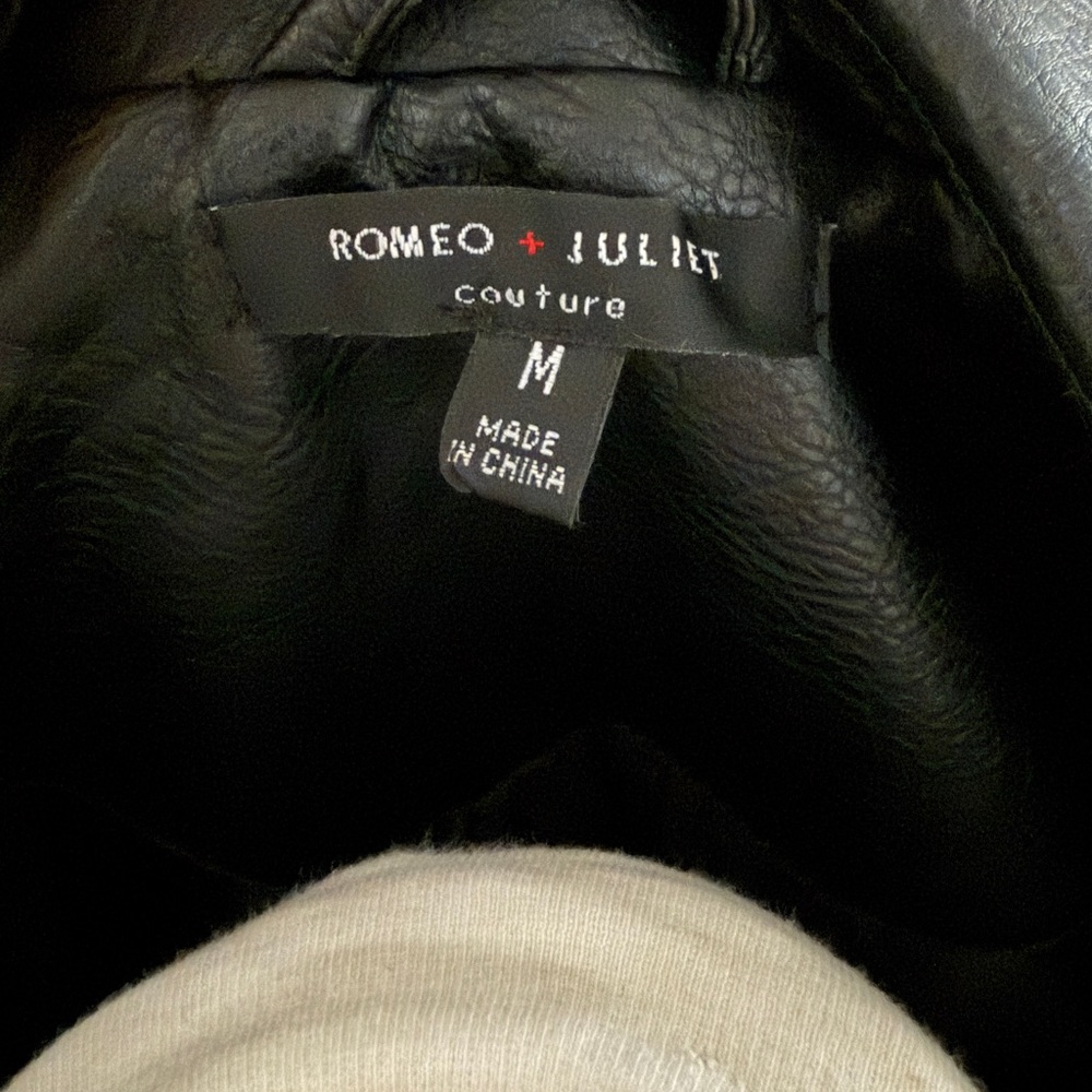 Romeo & Juliet Couture Black Leather Jacket - Picture 4 of 6